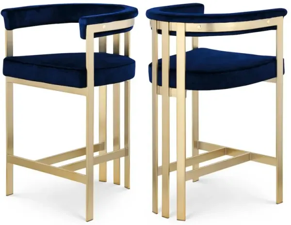 Meridian Furniture Marcello Velvet Counter Stool, Set of 2