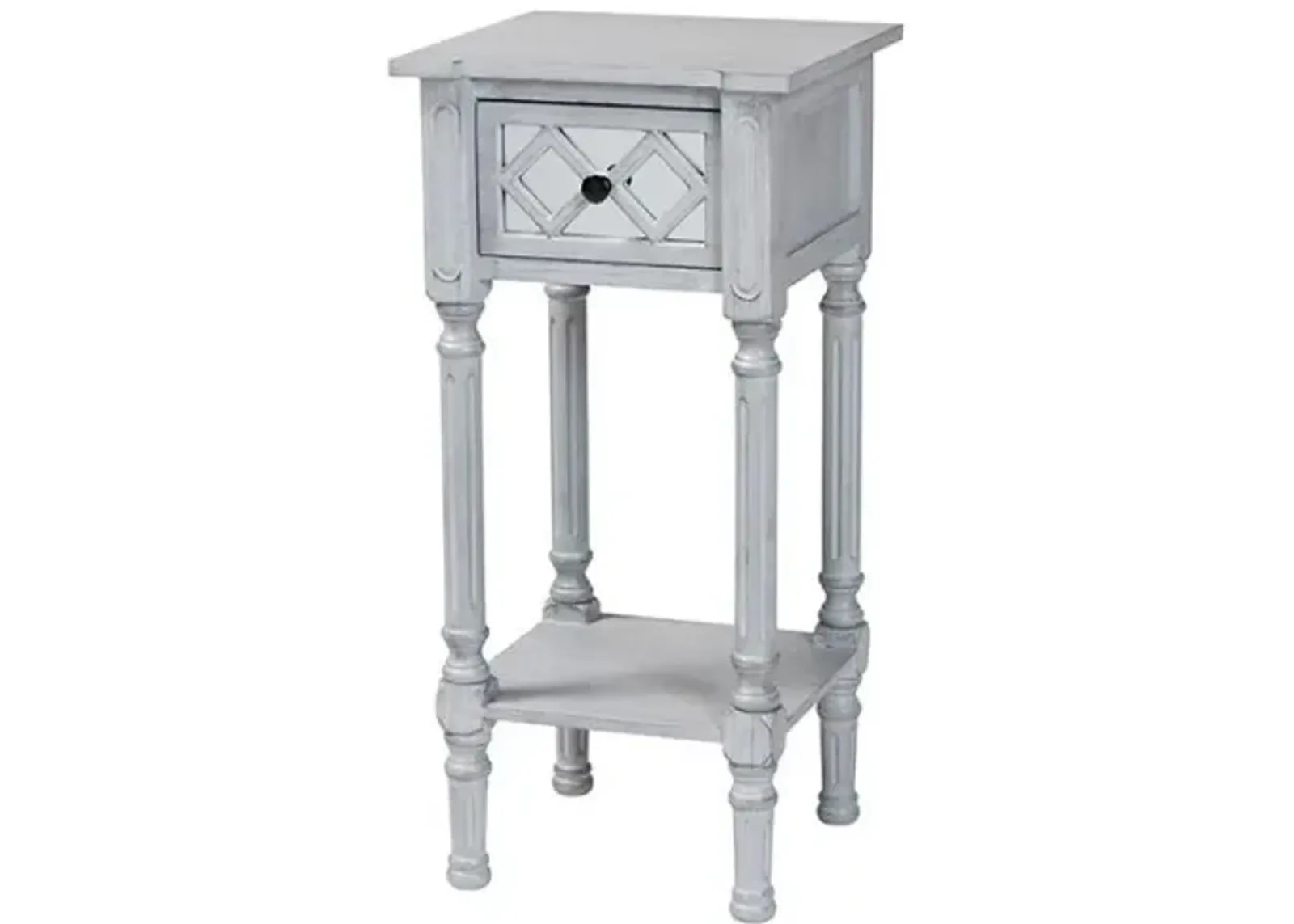 Gellert Classic and Traditional Grey Finished Wood 1-Drawer End Table