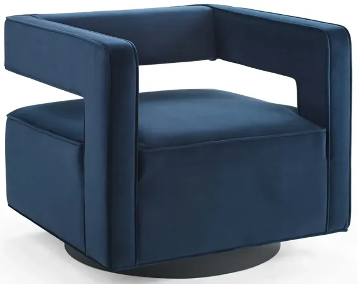 Booth Performance Velvet  Performance Velvet Swivel Armchair