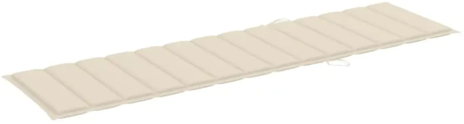 vidaXL Sun Lounger Cushion Cream 78.7"x19.7"x1.6" Fabric