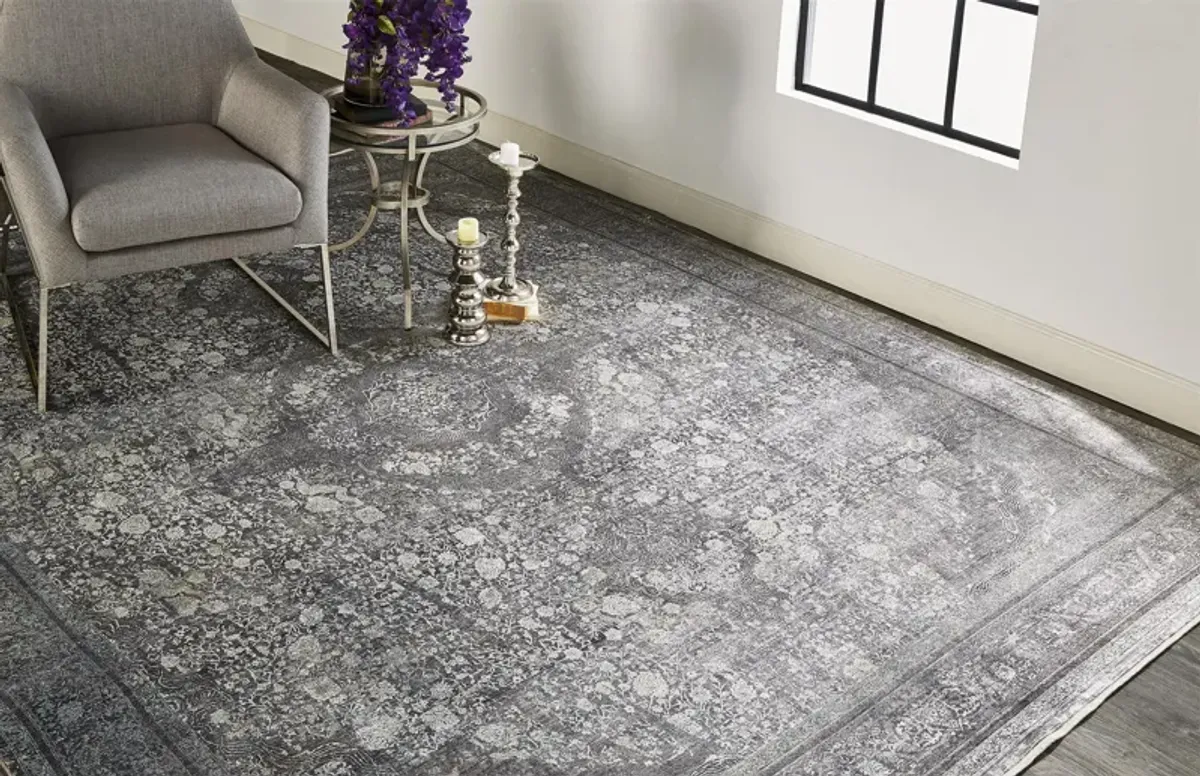 Sarrant 3967F Gray/Silver/Ivory 6'7" x 9'10" Rug