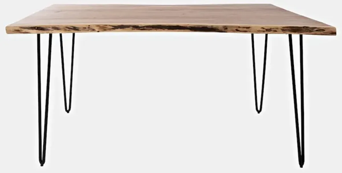 Jofran Nature's Edge Solid Acacia 60 Modern Live Edge Dining Table