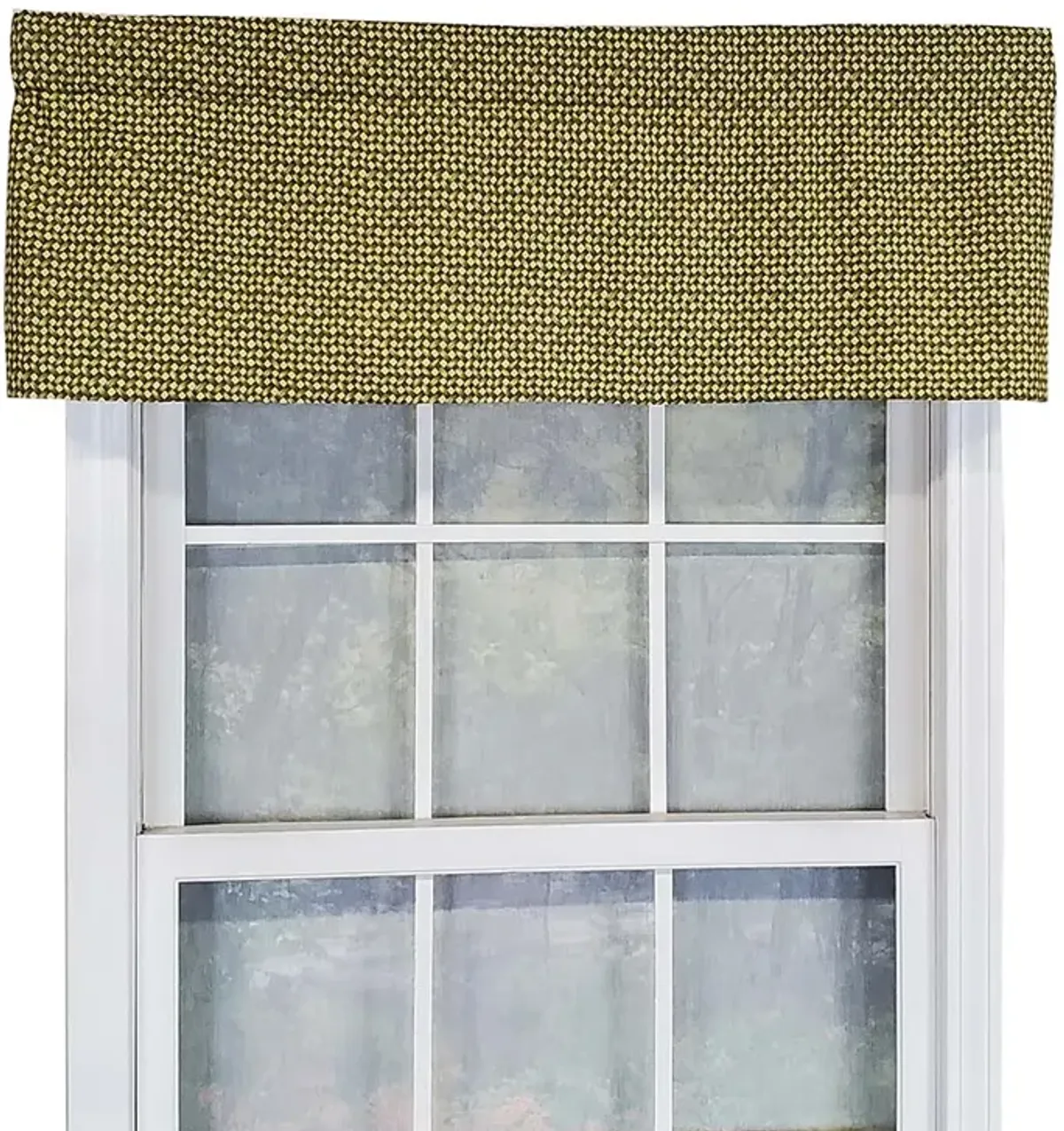 RLF Home Cabana Trellis Window Treatment Tailored Valance 3" Rod Pocket 50" x 14" Yellow