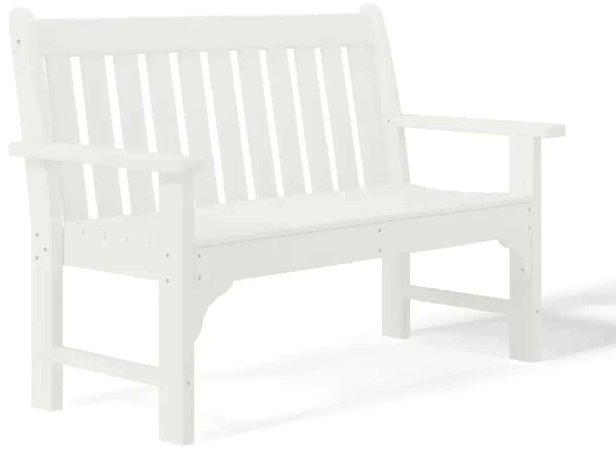 WestinTrends Outdoor 2-Person All-Weather HDPE Front Porch Garden Bench