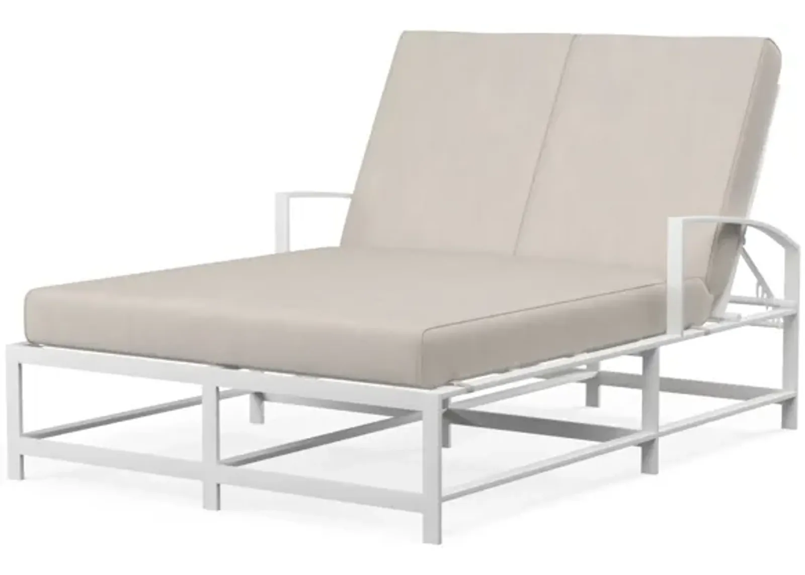 Bristol Double Chaise in Canvas Flax w/ Self Welt