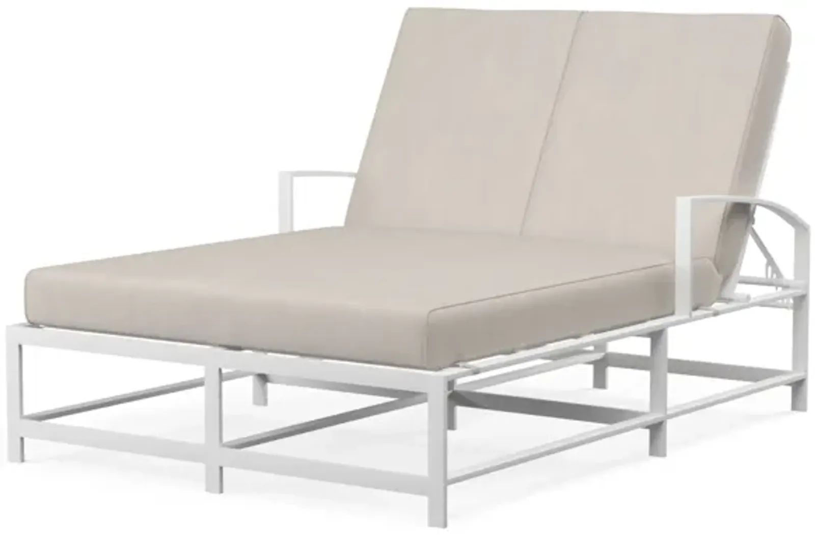 Bristol Double Chaise in Canvas Flax w/ Self Welt