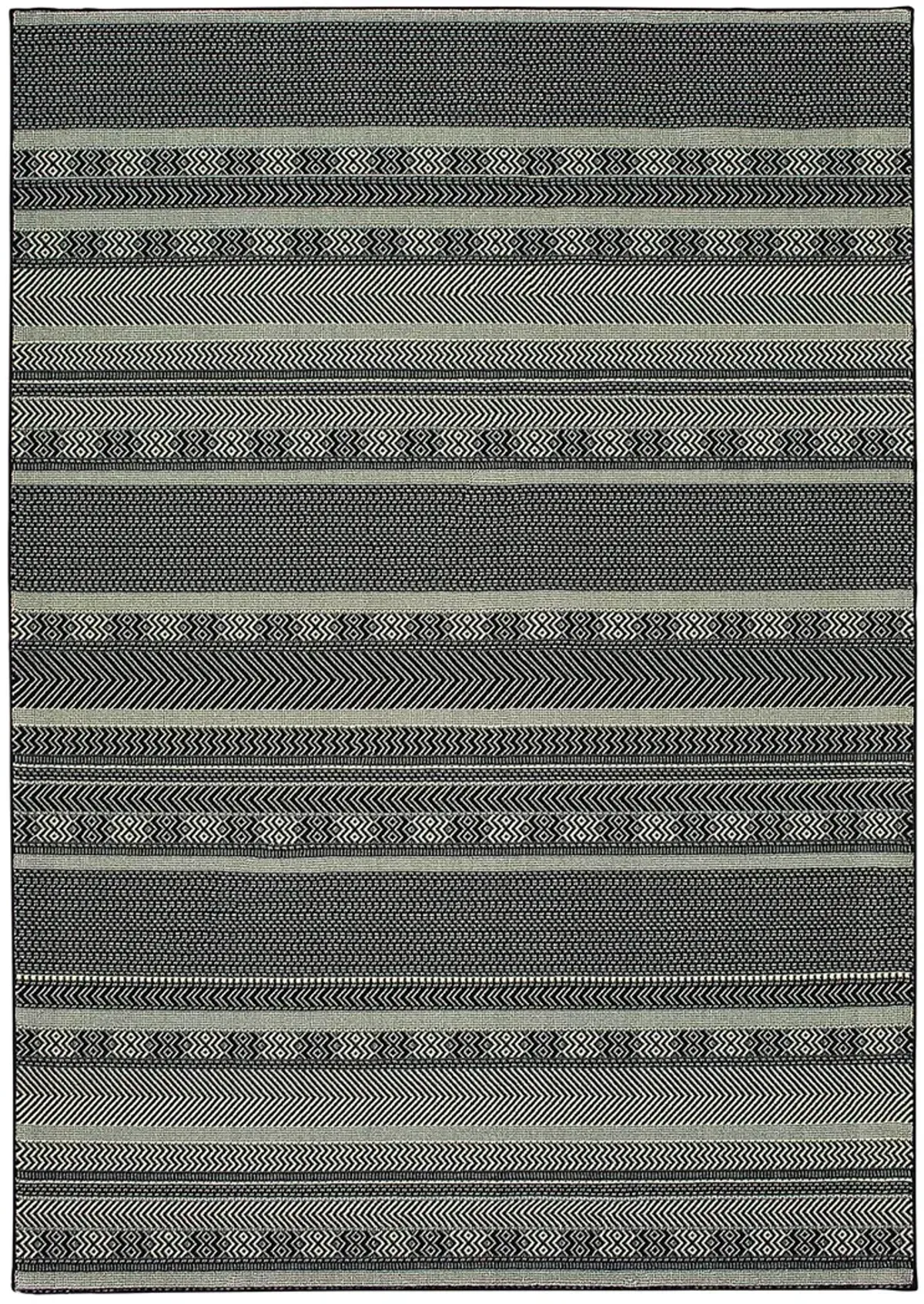 Luna 3'10" x 5'5" Black Rug