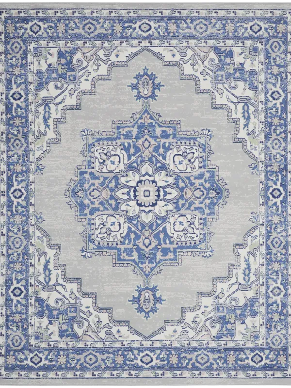 Whimsicle WHS03 Gray/Blue 8' x 10' Rug