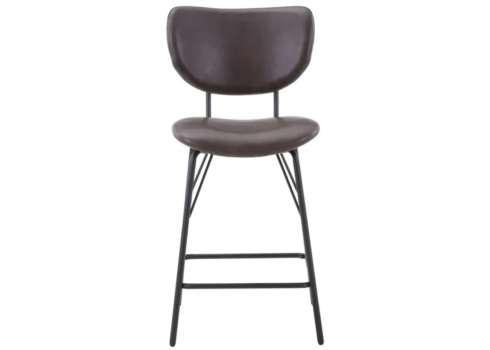 Jofran Modern Faux Leather Split-Back Upholstered Counter Height Barstool (Set of 2)