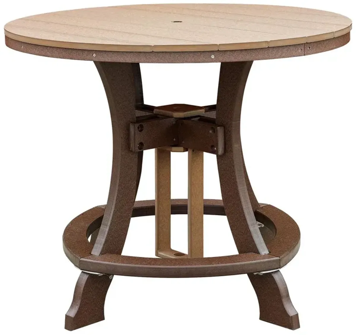 OS Home and Office Model 44R-C-CTB Counter Height Round Table in Cedar with Tudor Brown Base