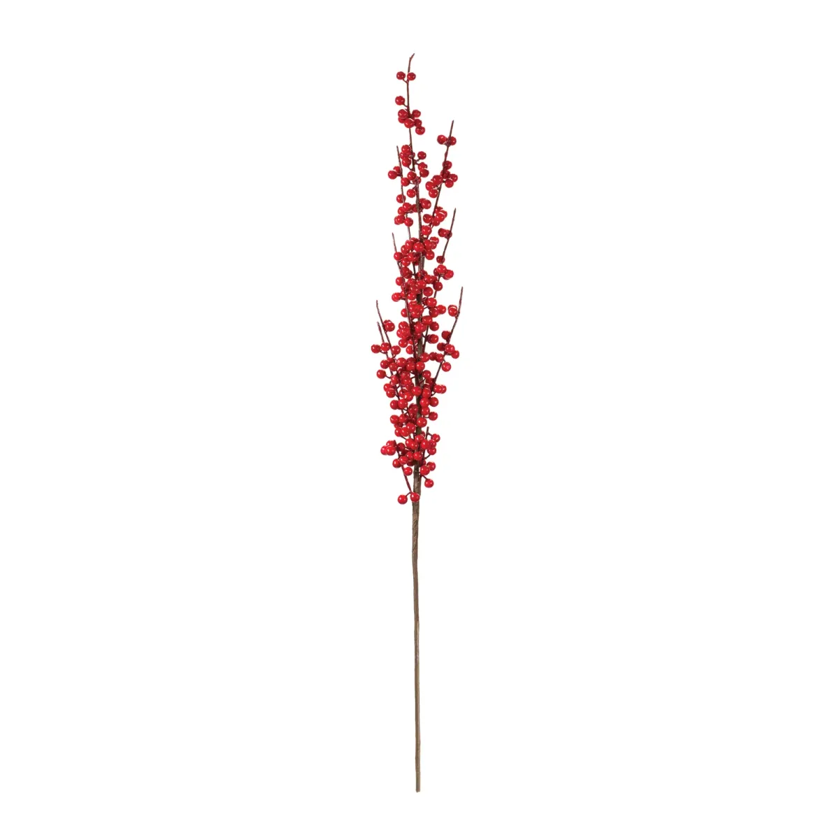 Ilex Berry Stem Set of 2 – Christmas Holiday Decor for Home, Table, and Winter Seasonal Display