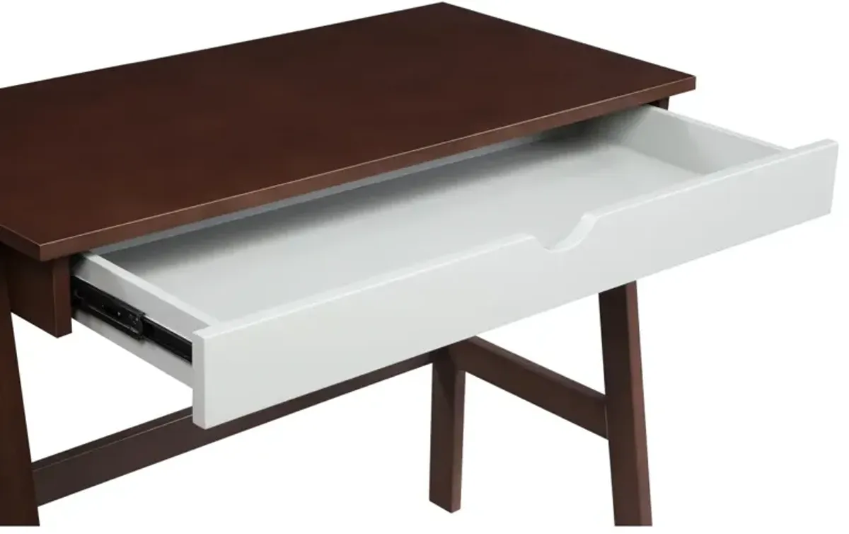 Hilton Desk In Espresso & Gray