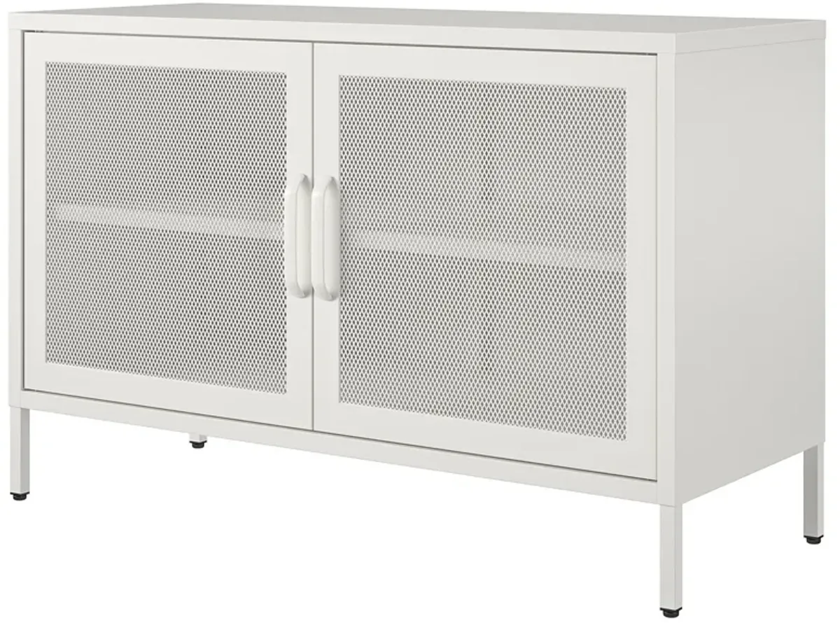 Shadwick Wide 2 Door Accent Cabinet-Mesh Metal Locker