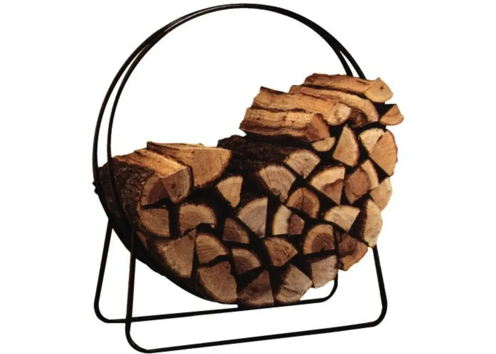 Hivvago Round Circular 40-inch Steel Hoop Firewood Log Storage Rack