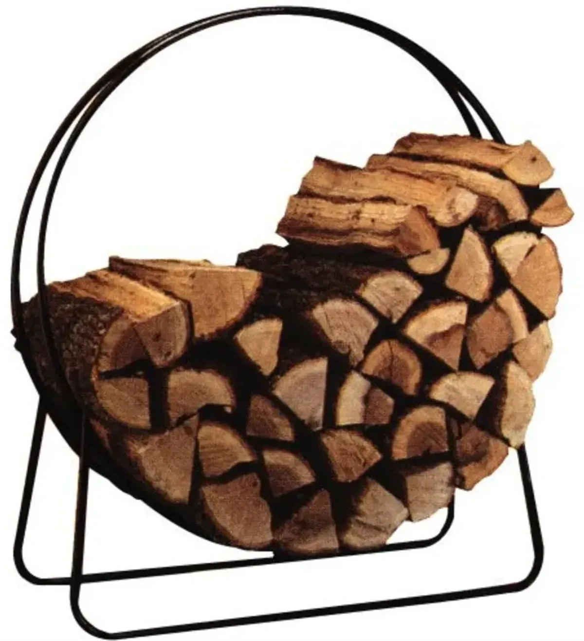 Hivvago Round Circular 40-inch Steel Hoop Firewood Log Storage Rack