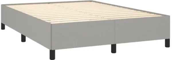 vidaXL Queen Bed Frame - Light Gray Fabric, Plywood & Engineered Wood Construction - Modern Design - 81.1" x 61" x 13.8"