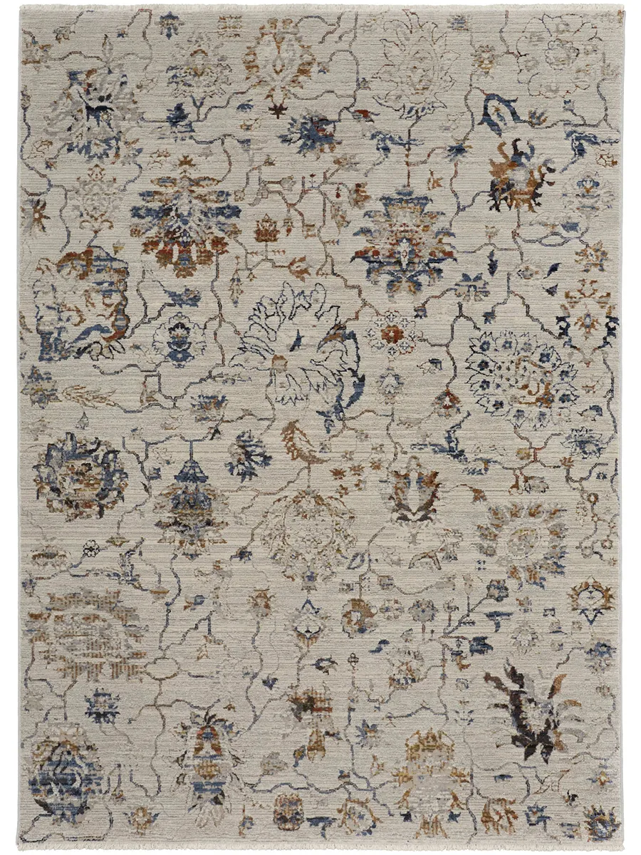 Kaia 39HRF Blue/Orange/Ivory 3' x 8' Rug