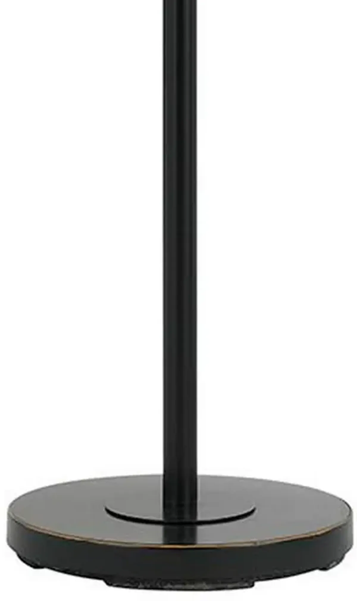 Metal Round 3 Way Floor Lamp with Spider Type Shade, Dark Bronze-Benzara