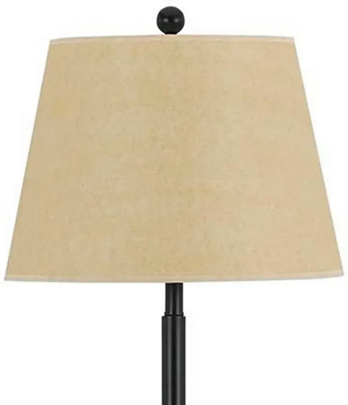 Metal Round 3 Way Floor Lamp with Spider Type Shade, Dark Bronze-Benzara