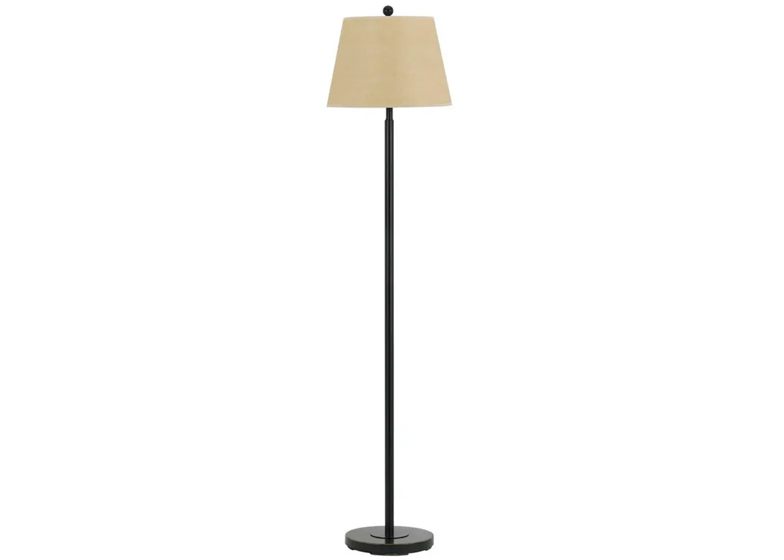 Metal Round 3 Way Floor Lamp with Spider Type Shade, Dark Bronze-Benzara