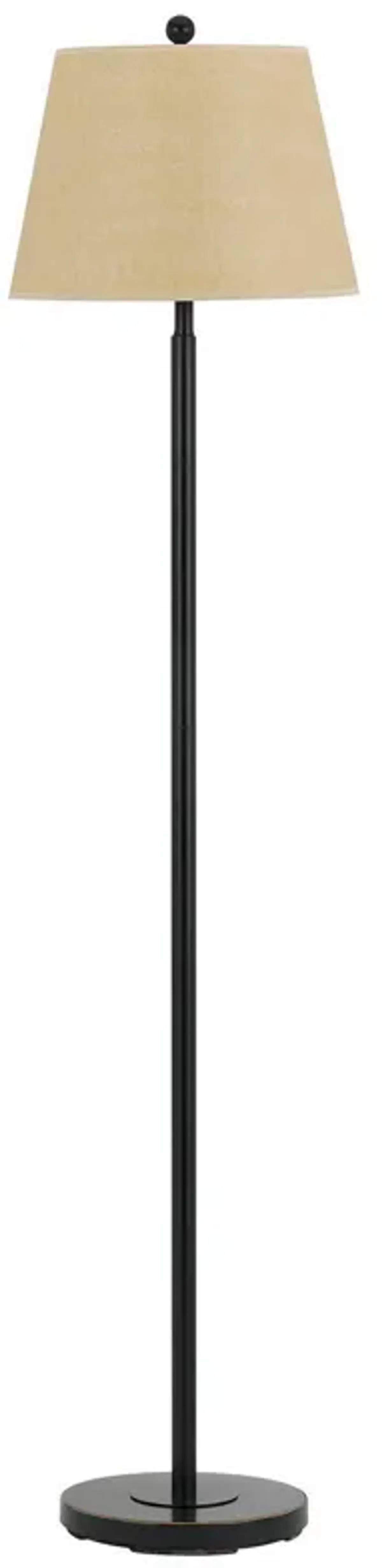 Metal Round 3 Way Floor Lamp with Spider Type Shade, Dark Bronze-Benzara