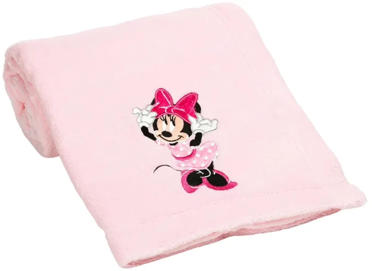 Lambs & Ivy Disney Baby Minnie Mouse Love Pink Soft Fleece Baby Blanket