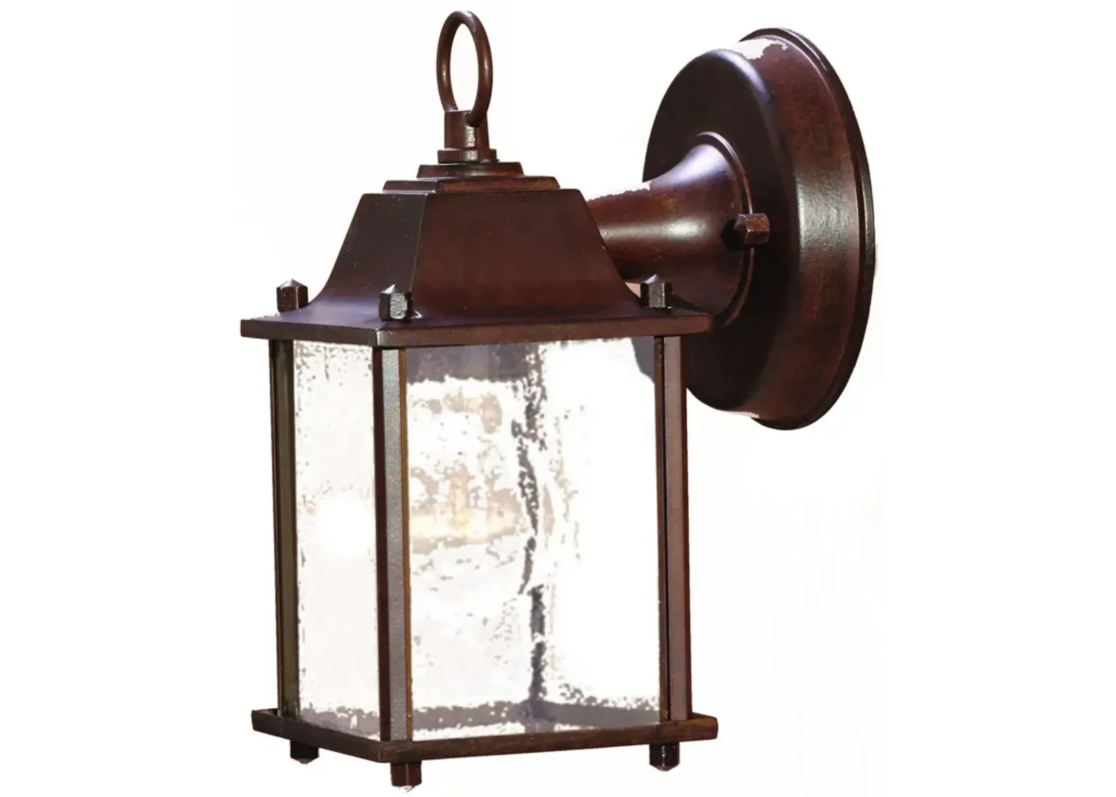 Homezia Dark Brown Hanging Waterfall Glass Lantern Wall Light