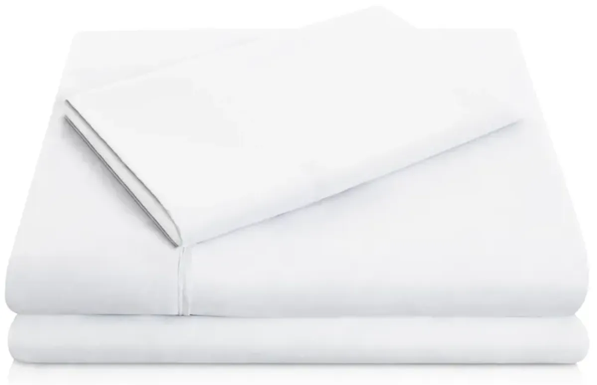 Malouf Brushed Microfiber Full Sheet Set in White