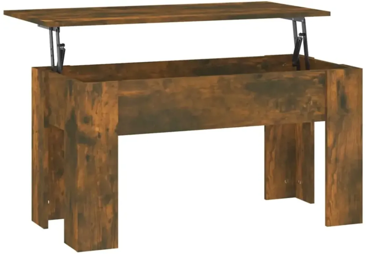 vidaXL Coffee Table Smoked Oak 39.8"x19.3"x20.5" Engineered Wood