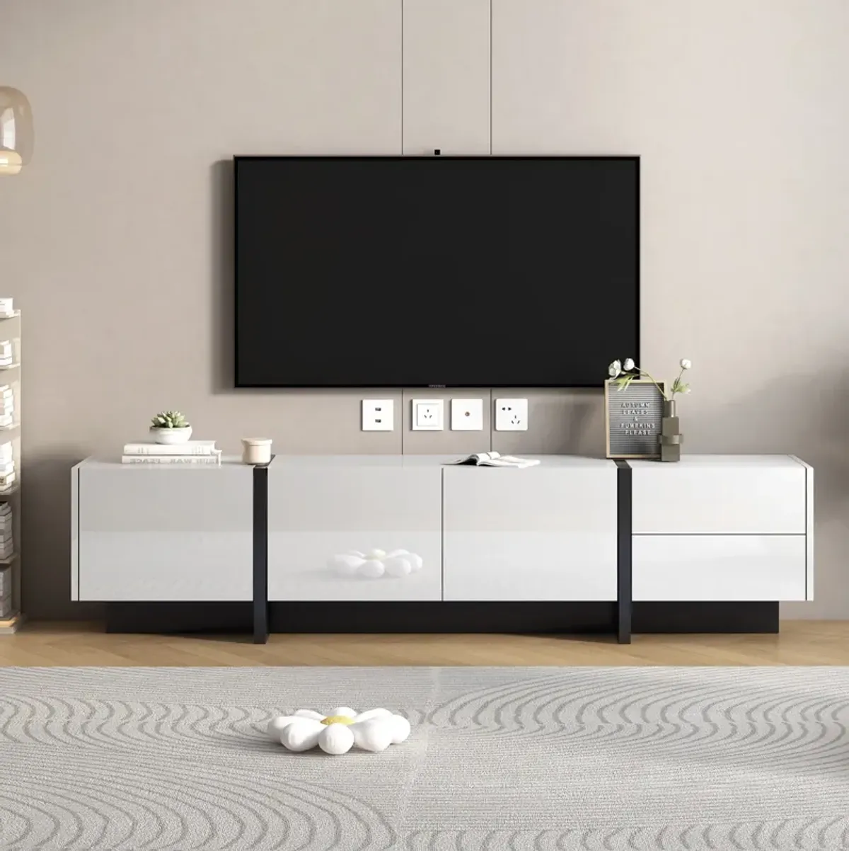 Merax Contemporary Rectangle Design TV Stand