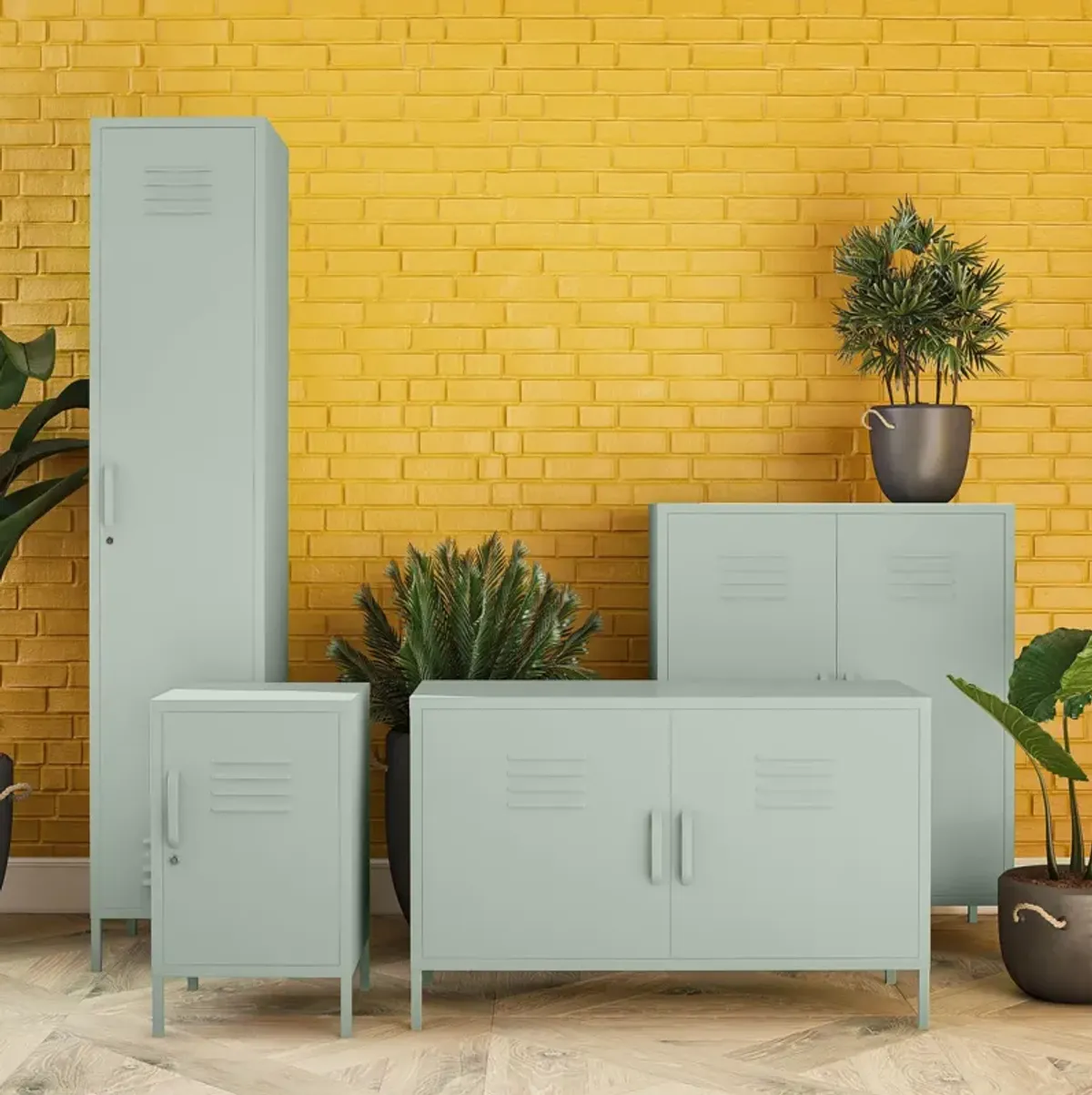 Shadwick 1 Door Tall Single Metal Locker Storage Cabinet