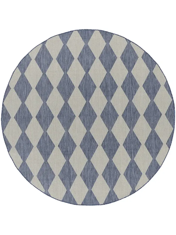 Positano POS04 Navy/Blue 8' x Round Rug