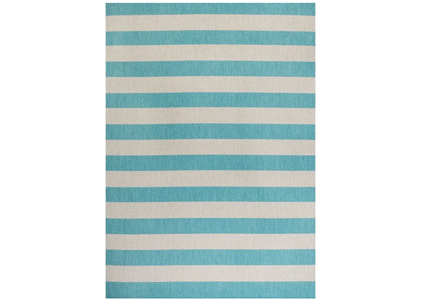 Negril Two Tone Wide Stripe Indoor/Outdoor Area Rug