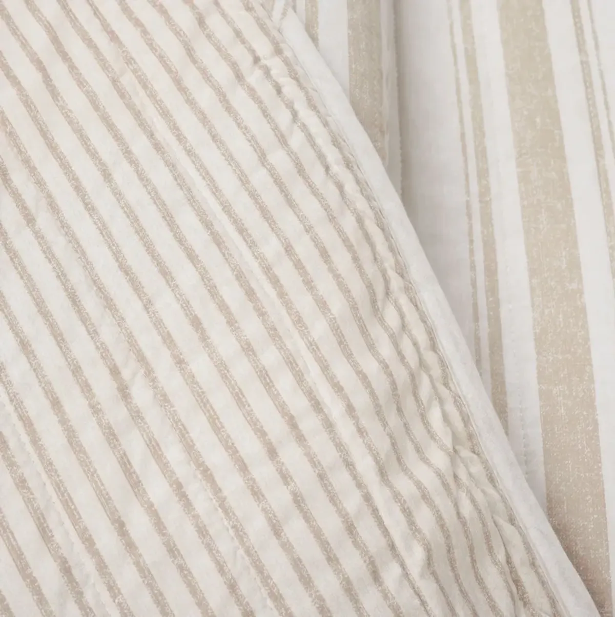 Farmhouse Stripe Reversible Cotton Quilt 3Pc Set