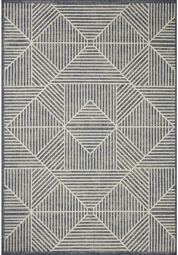 Rainier Denim/Ivory 7'10" x 10'10" Area Rug