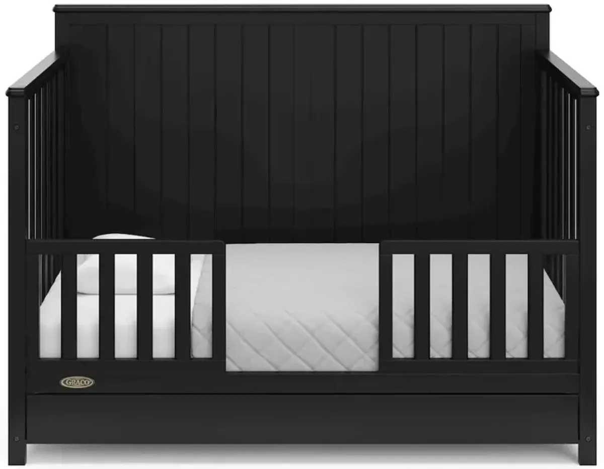 Graco Hadley 5-in-1 Convertible Crib with Drawer (Black)