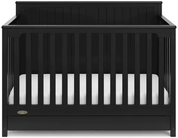 Graco Hadley 5-in-1 Convertible Crib with Drawer (Black)