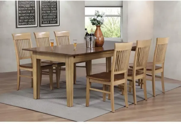 Sunset Trading Brook 7 Piece 134 Rectangular Extendable Dining Table