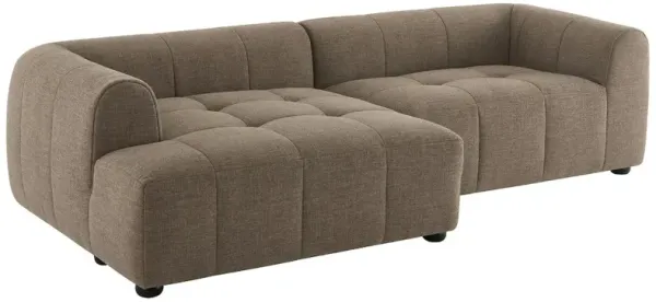 Modway Liana Left-Facing Upholstered Fabric Modular Sofa with Chaise