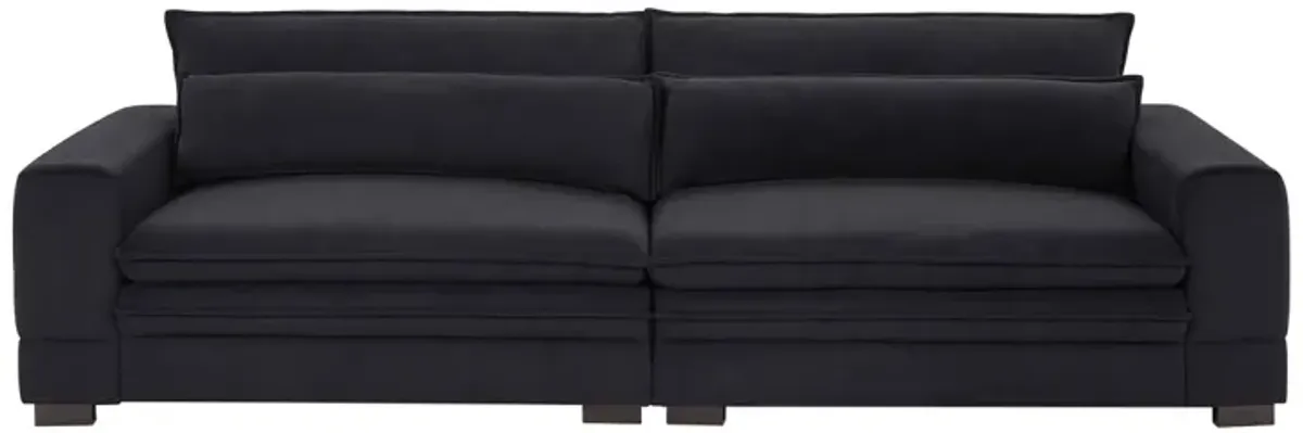 Mid Century Modern Black Fabric Couches For Living Room