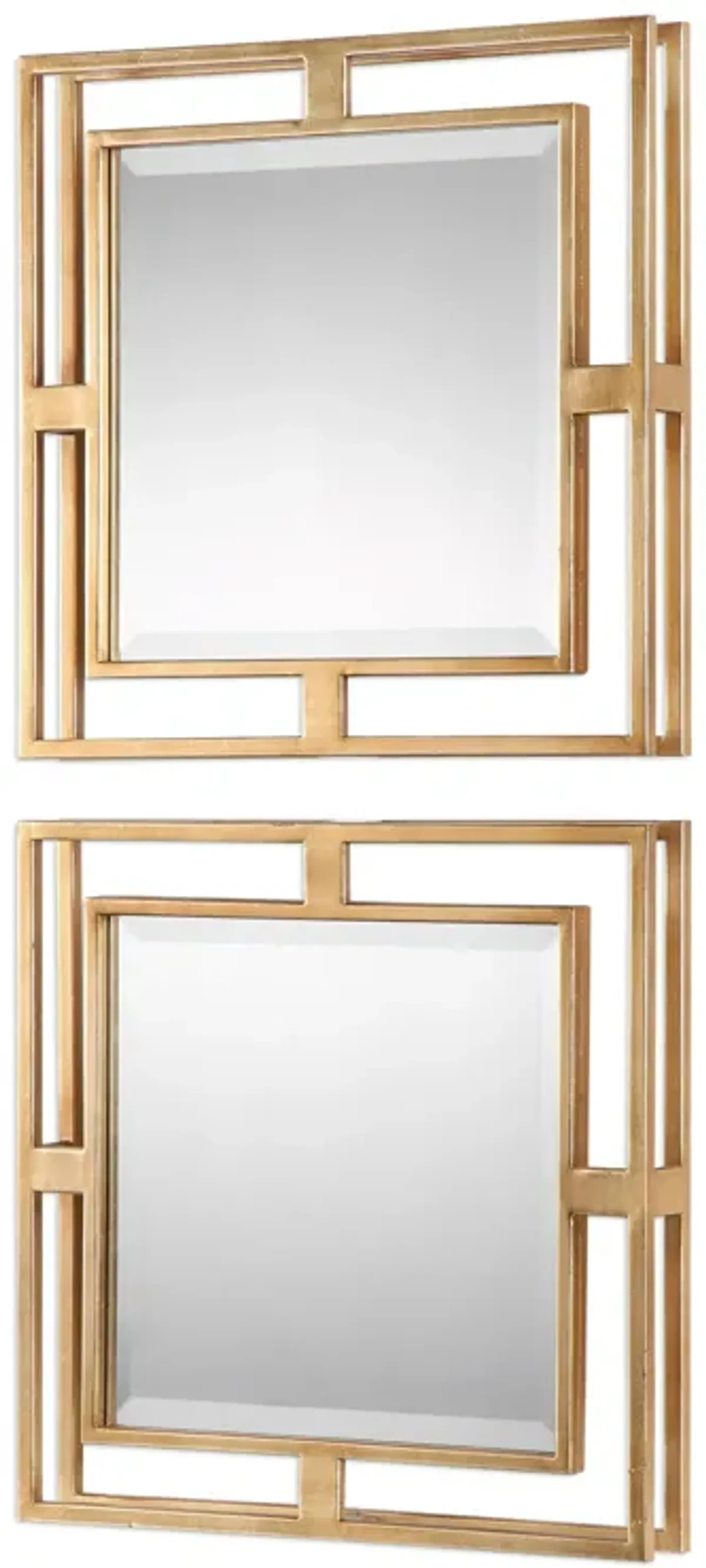 Uttermost Allick Gold Square Mirrors S/2