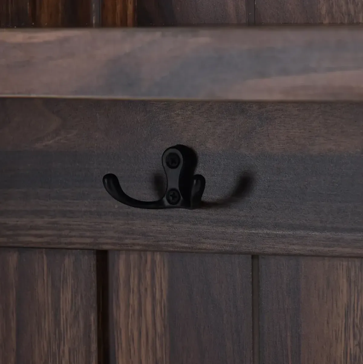 Entryway Hall Tree with Storage Bench & 4 Coat Hooks For Home's Mudroom