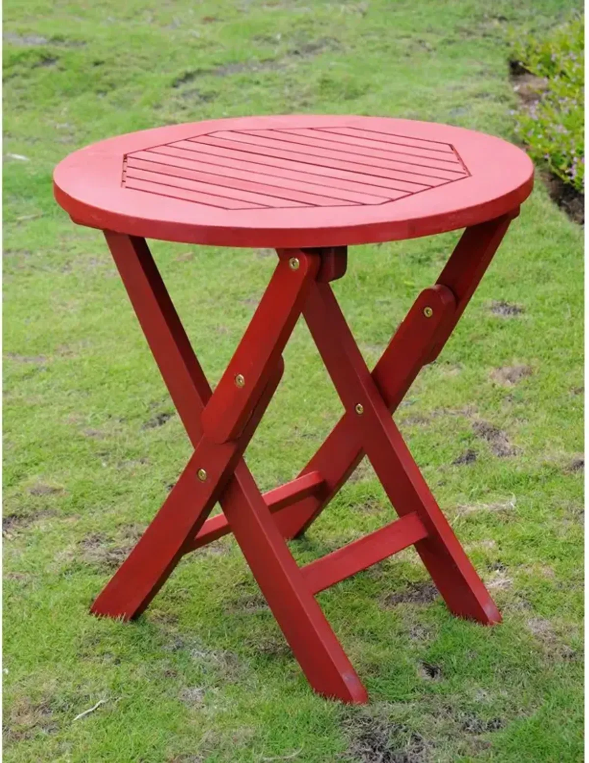 Acacia Round Folding Table