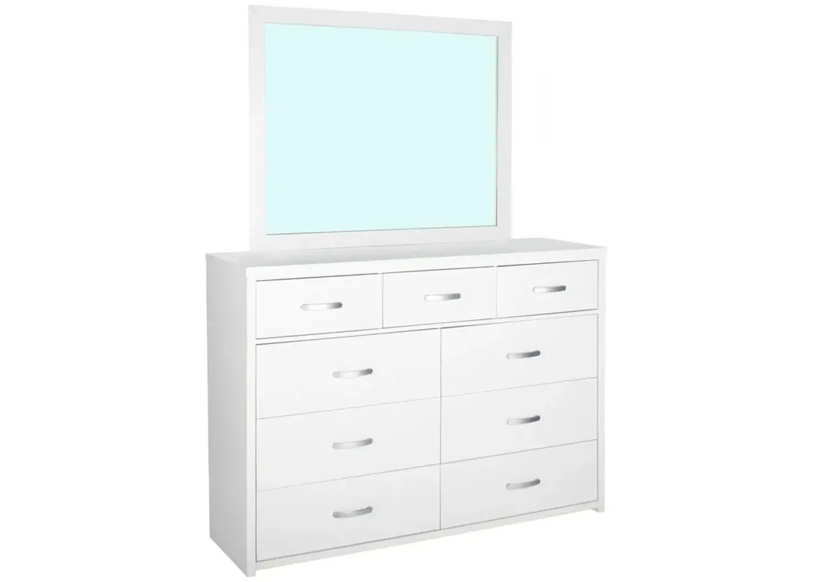 Better Home Products Majestic Super Jumbo 9-Drawer Double Dresser in White