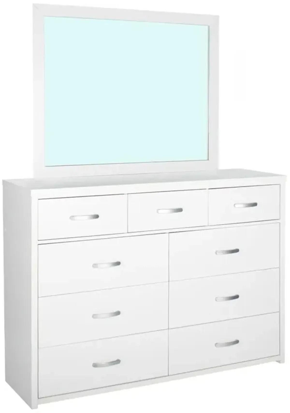 Better Home Products Majestic Super Jumbo 9-Drawer Double Dresser in White