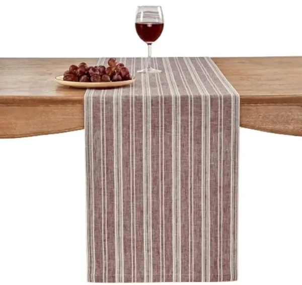 Solino Home 100% Pure Linen Table Runner - Chelsea Stripe