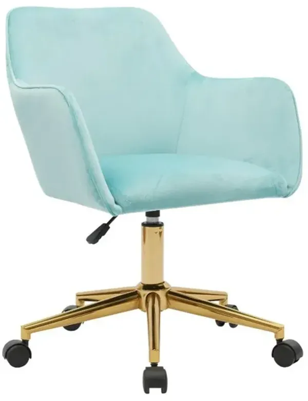 Modern Adjustable Height Home Office Chair – 360° Swivel with Metal Legs & Universal Wheels for Indoor Use