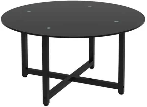 35.5 Round Whole Coffee Table, Clear Coffee Table, Modern Side Center Tables