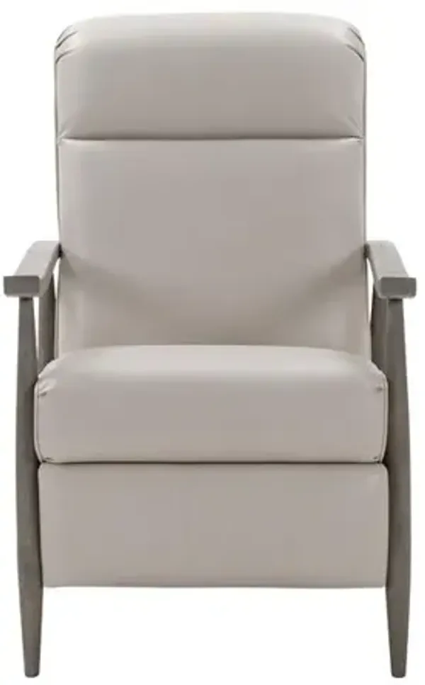 Barcalounger Hampton Push Thru The Arms Recliner, Cason Putty / All Leather