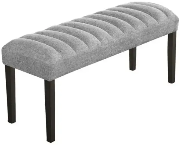 Best Quality Furniture Single dark grey linen fabric dining bench
